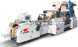 Automatic High Speed Food Paper Bag Machine online with 2 Color Flexo Printing Machine